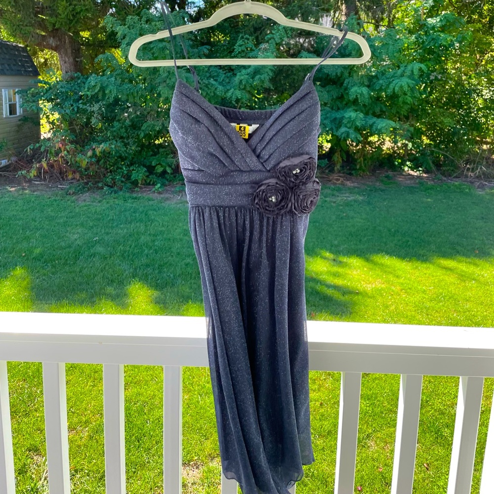 Beautiful sparkly blue slate dress.